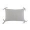 Laddha Home Designs 24" Gray Solid Corner Tie Rectangular Lumbar Pillow